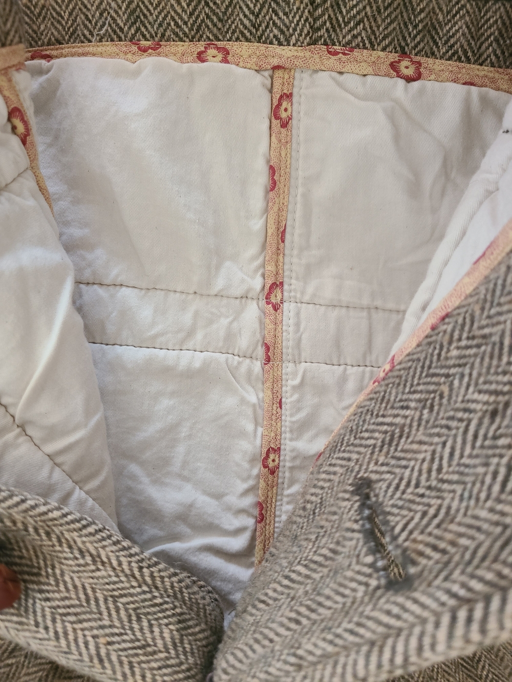 Vintage Abercrombie & Fitch Tan Herringbone Tweed Blazer with Elbow Patches M - Picture 6 of 12